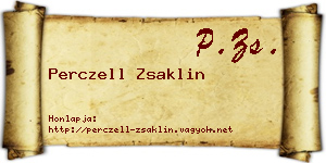 Perczell Zsaklin névjegykártya